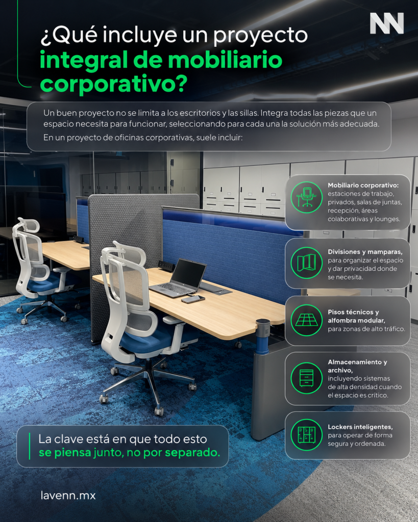 ¿Qué incluye un proyecto integral de mobiliario corporativo?