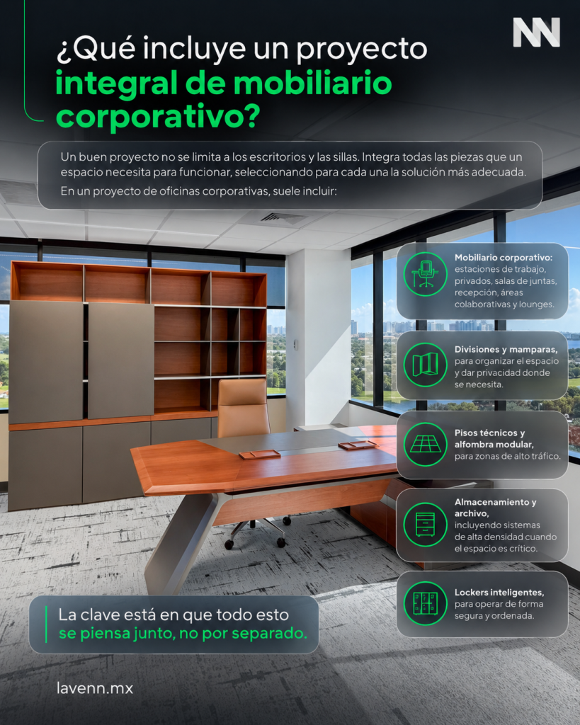 ¿Qué incluye un proyecto integral de mobiliario corporativo